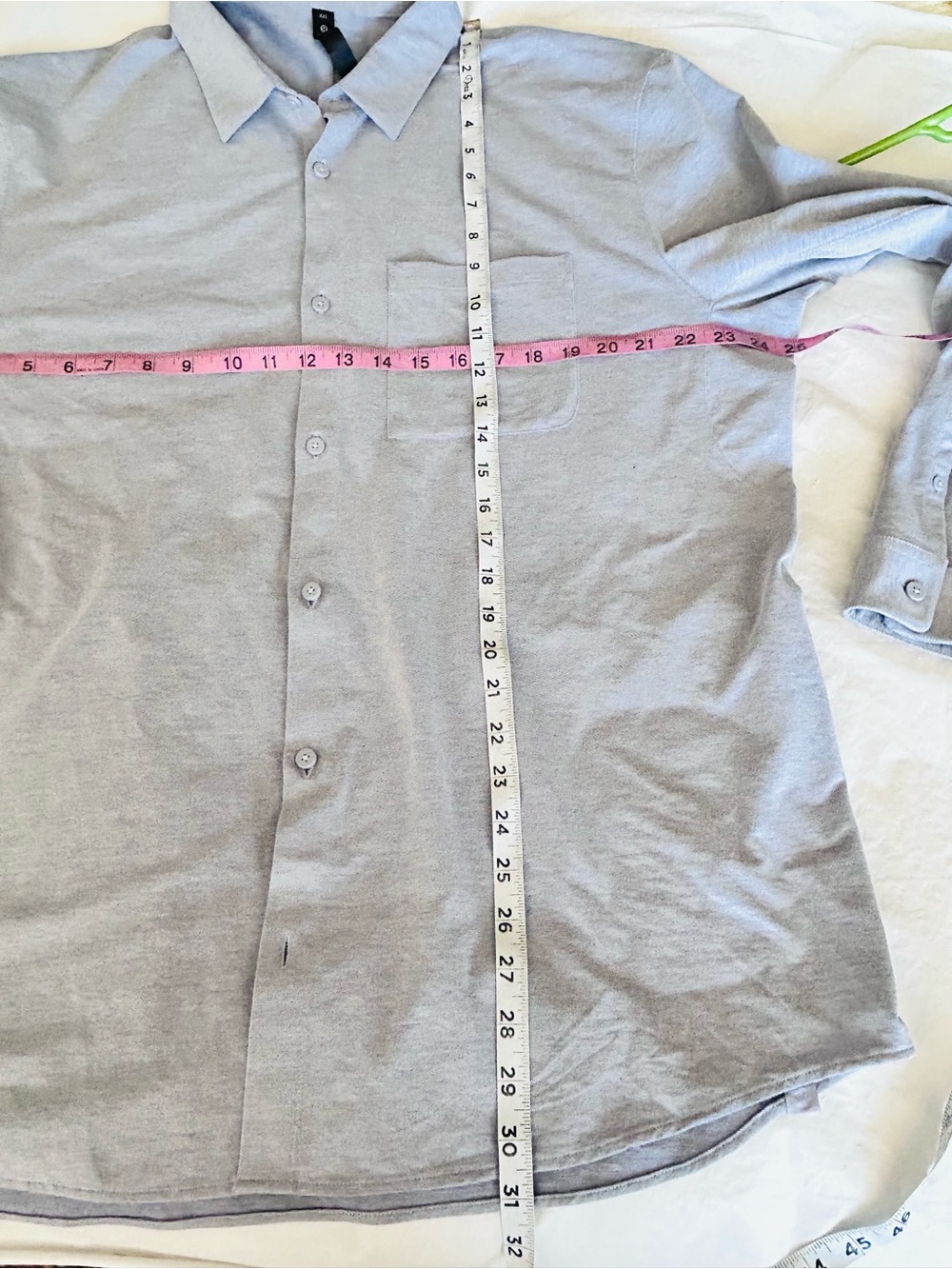 Lululemon Commission Long-Sleeve Shirt Mens XXL Pocket Light Blue Gray Button-Up - Picture 10 of 10